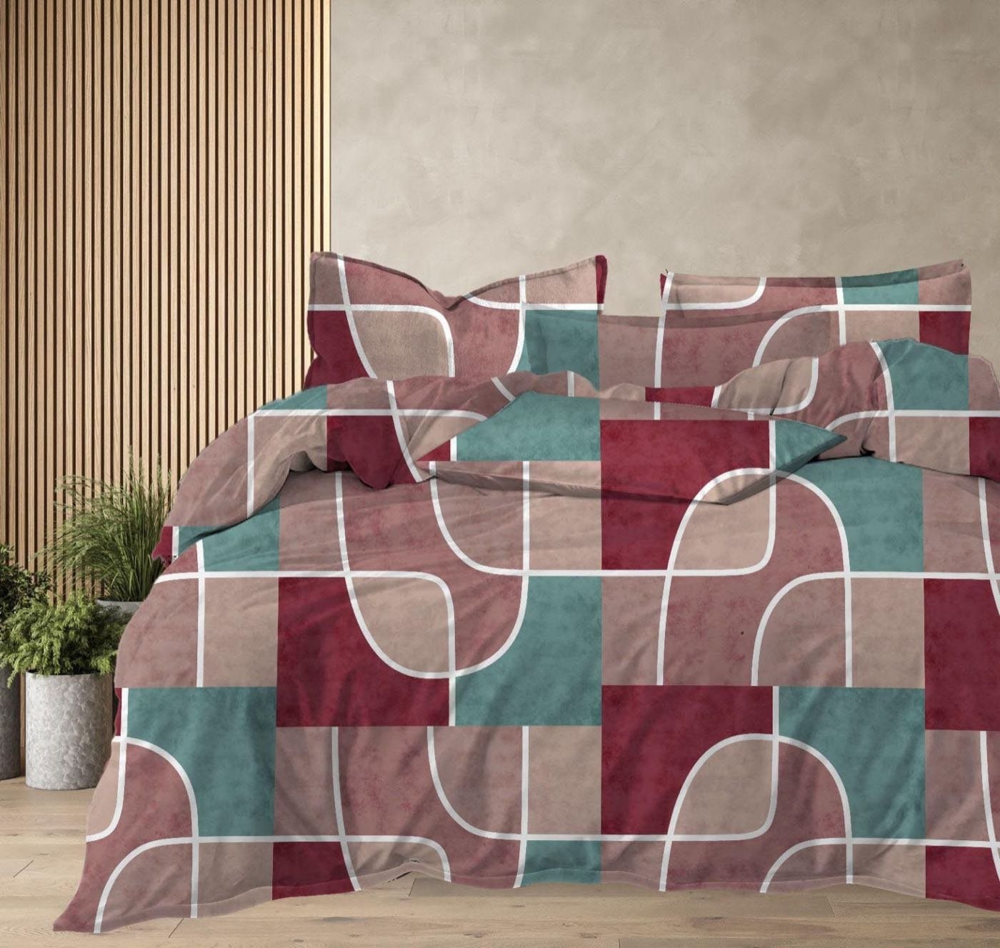 Colourblock Cotton Comforter